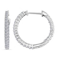 Luxuriant Lab Grown Diamond G SI 0.50 ctw Huggie Hoop Earrings in Sterling Silver - Sticky add to cart bar