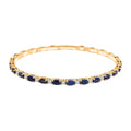 Doorbuster Modani Kyanite, White Topaz Bangle Bracelet (6.75 In) in Vermeil YG Over Sterling Silver with 1.5g Titanium Spring 6.35 ctw - Sticky add to cart bar