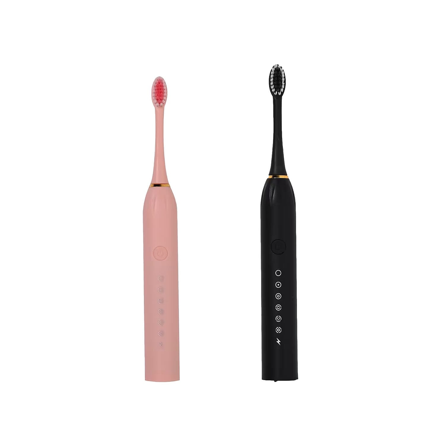 Set of 2 Electric Toothbrush with 8 Replaceable Toothbrush Head and 6 Modes (400 mAh)