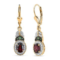 D'Joy Orissa Rhodolite Garnet, Multi Gemstone Lever Back Earrings in 18K Vermeil YG Over Sterling Silver 2.60 ctw - Sticky add to cart bar