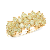 Doorbuster 10K Yellow Gold Natural Yellow Diamond Ring (Size 5.0) 1.50 ctw
