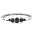 Elite Shungite Full Bangle Bracelet in Platinum Over Copper 7.15 ctw - Sticky add to cart bar