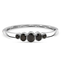 Elite Shungite Full Bangle Bracelet in Platinum Over Copper 7.15 ctw