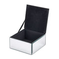Square Glass Jewelry Box with Blue and Purple Crystal Floral on Top (4.72"x4.72"x2.95") - Sticky add to cart bar