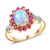 Ethiopian Welo Opal & Niassa Ruby