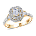 Luxuriant Lab Grown Diamond SI 1.00 ctw Ring in 18K Vermeil Yellow Gold Over Sterling Silver (Size 7.0) - Sticky add to cart bar