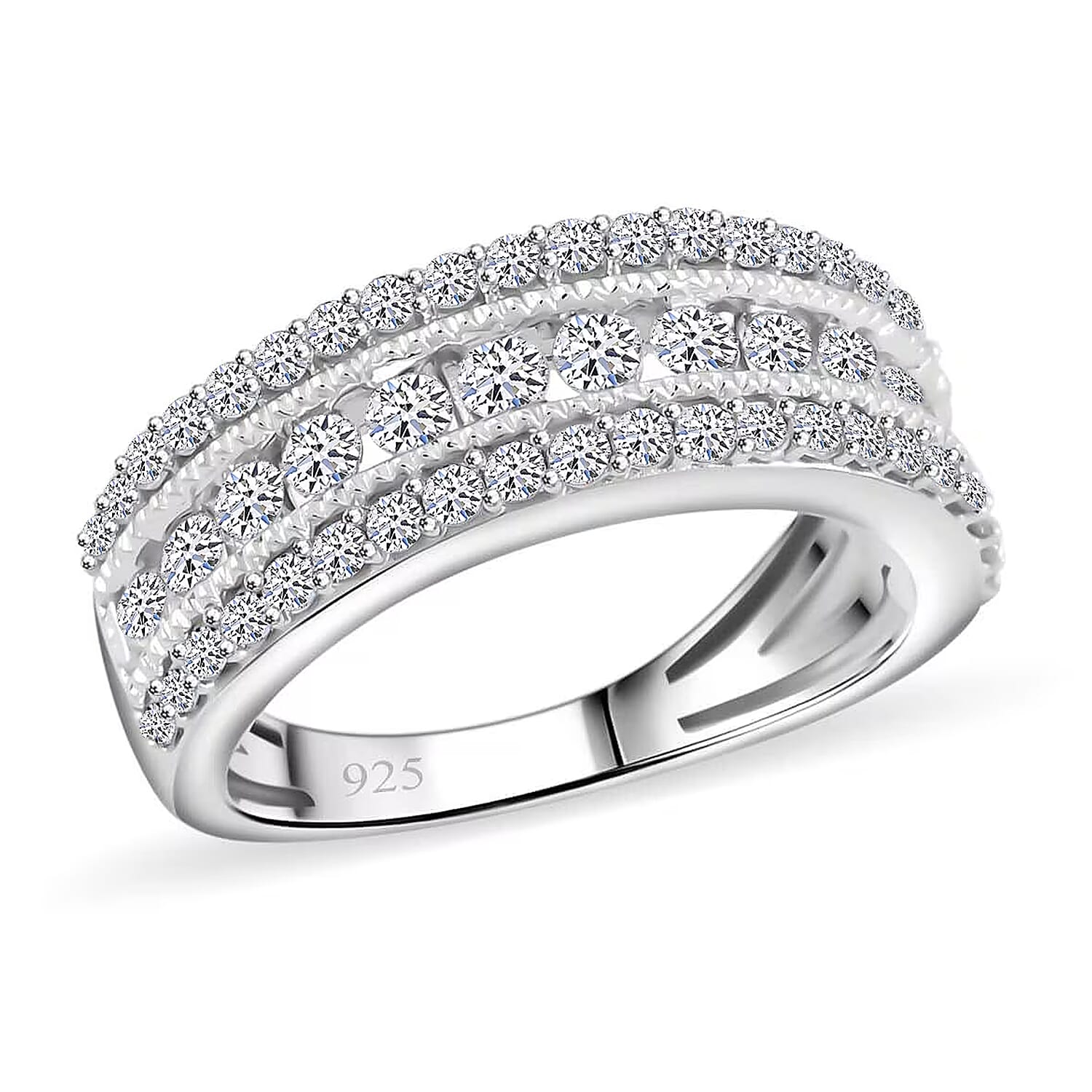 Luxuriant Lab Grown Diamond G SI 1.00 ctw Ring in Sterling Silver