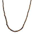 Tigers Eye 45.00 ctw Beaded Necklace in Stainless Steel 20 Inches - Sticky add to cart bar
