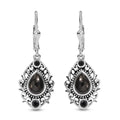 D'Joy Artisan Crafted Elite Shungite and Thai Black Spinel 1.15 ctw Earrings in Black Oxidized Sterling Silver - Sticky add to cart bar
