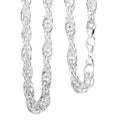 Italian La Bella Fantasia Chain Necklace in Sterling Silver 22 Inches 51.88 Grams - Sticky add to cart bar