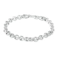 Italian La Bella Rolo Chain Bracelet in Sterling Silver (8.00 In) 9.09 Grams - Sticky add to cart bar