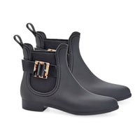 Henry Ferrera Black Clarity Turtle Shell Buckle Ankle Boot- Size 6