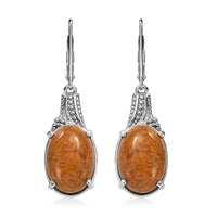 Script Stone 12.30 ctw Earrings in Stainless Steel