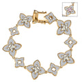 AAA Turkizite, White Zircon Bracelet in 18K Vermeil YG Over Sterling Silver (8.00 In) 8.75 ctw - Sticky add to cart bar