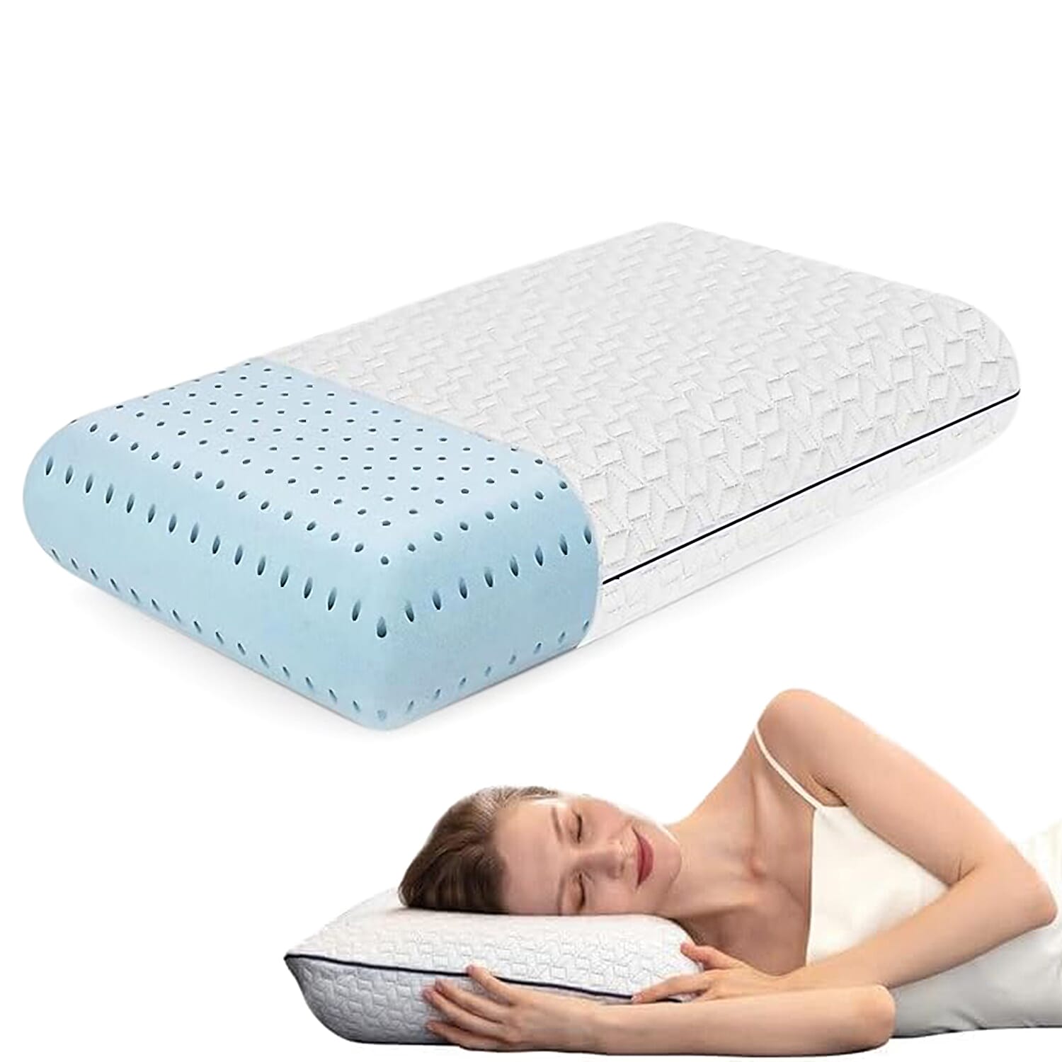 Vaverto Gel Memory Foam Pillow - Neck and Shoulder Support - Standard