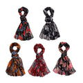 Set of 5 Daisy Flower Pattern Scarf (27.6"x70.8") - Sticky add to cart bar