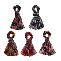 Set of 5 Daisy Flower Pattern Scarf (27.6"x70.8")
