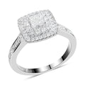 NY CLOSEOUT 14K White Gold G-H I1 Diamond Cluster Ring (4.20 g) 0.75 ctw - Sticky add to cart bar