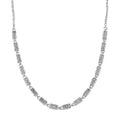 Simulated Diamond Necklace (20 Inches) in Silvertone 10.00 ctw - Sticky add to cart bar