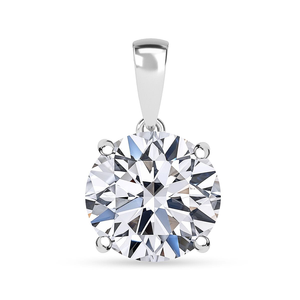 IGI Certified Luxuriant Lab Grown Diamond VS 5.00 ctw Pendant without Chain in Platinum Over Sterling Silver