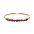 Luxoro AAA Radiant Ember Garnet 5.60 ctw Bangle Bracelet in 10K Yellow Gold (7.25 In) - Sticky add to cart bar