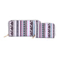 Set of 2 Tribal Pattern Long Wallet (7.28"x0.99"x3.74") and Small Wallet (4.33"x0.98"x3.54") - Sticky add to cart bar