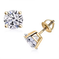 IGI Certified 14K Yellow Gold Luxuriant Lab Grown Diamond (G-VS2) Earrings 5.00 ctw