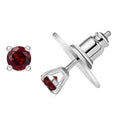 Mozambique Garnet 0.70 ctw Solitaire Stud Earrings in Sterling Silver - Sticky add to cart bar
