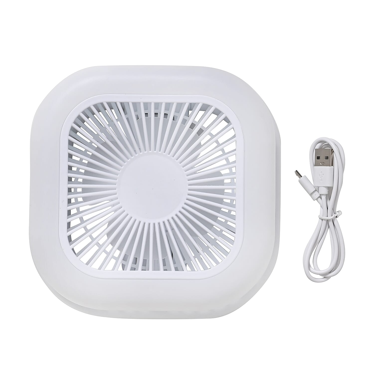 Foldable Desk Fan with LED light with 1200mAh USB Rechargeable Battery - 6.69 Inches