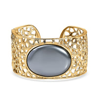 Karis Terahertz Bangle in 18K YG Plated (6.50 In) 56.50 ctw