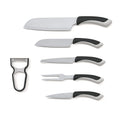 Closeout Symphony Home Set of 6pcs Kitchen Knife with Stainless Steel Blade - White - Sticky add to cart bar