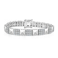 Moissanite Bracelet in Platinum Over Sterling Silver (7.25 In) 3.00 ctw - Sticky add to cart bar