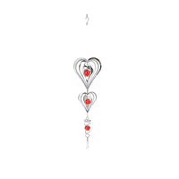 2 Tier Heart Shaped Stainless Steel Magic Wind Spinner
