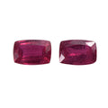 Premium Niassa Ruby (FF) Set of 2 (Cush 6x4mm) 1.23 ctw Loose Gemstone - Sticky add to cart bar