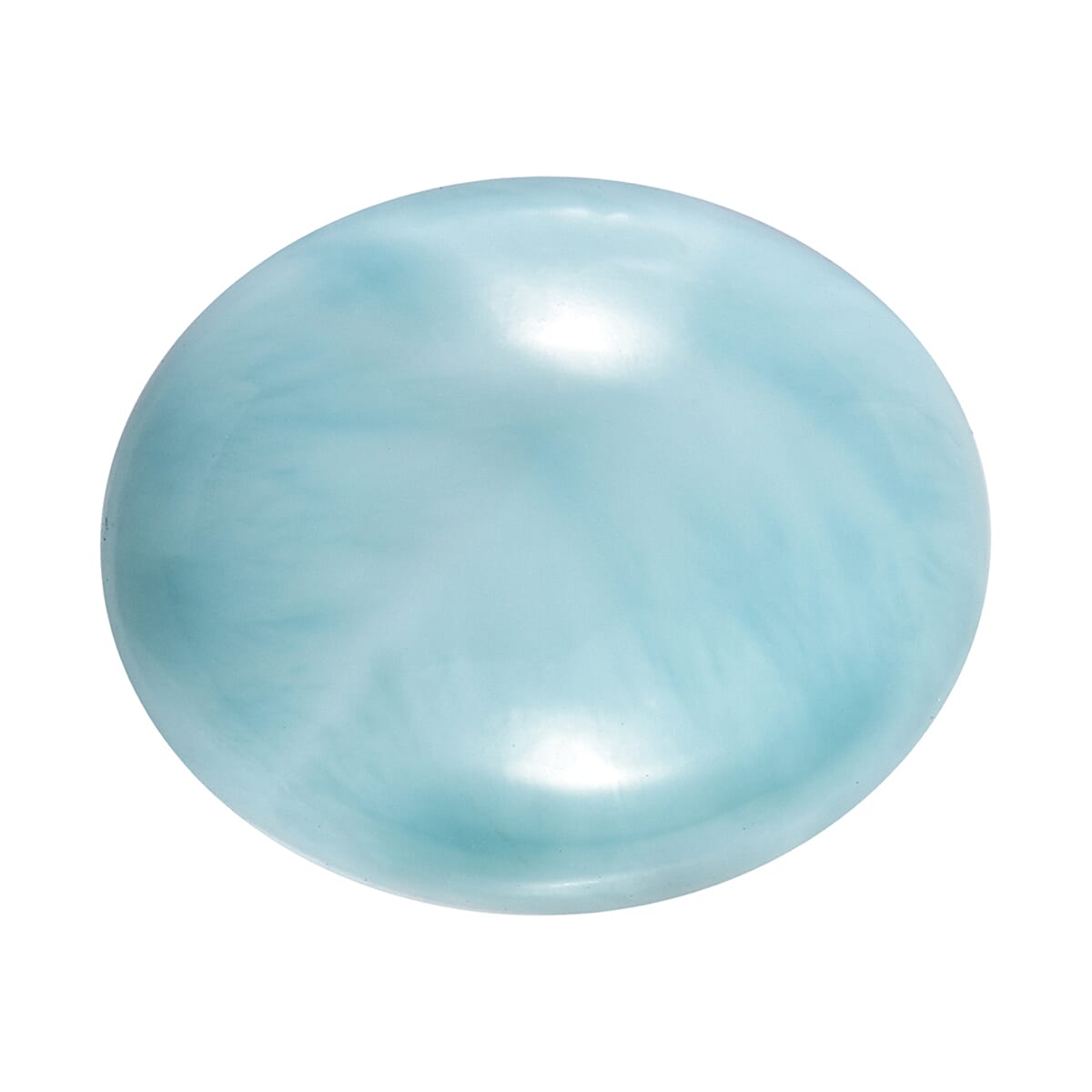 Premium Larimar (Ovl 11x9mm) 3.86 ctw Loose Gemstone