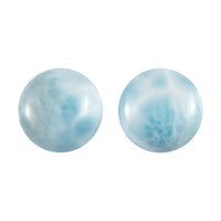 Larimar Set of 2 (Rnd 8mm) 3.58 ctw Loose Gemstone
