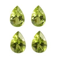 Peridot Set of 4 (Pear 7x5mm) 2.84 ctw Loose Gemstone
