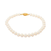 Freshwater Pearl Bracelet in Goldtone (7.00 In)