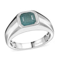 Grandidierite 1.75 ctw Men's Ring in Rhodium Over Sterling Silver - Sticky add to cart bar