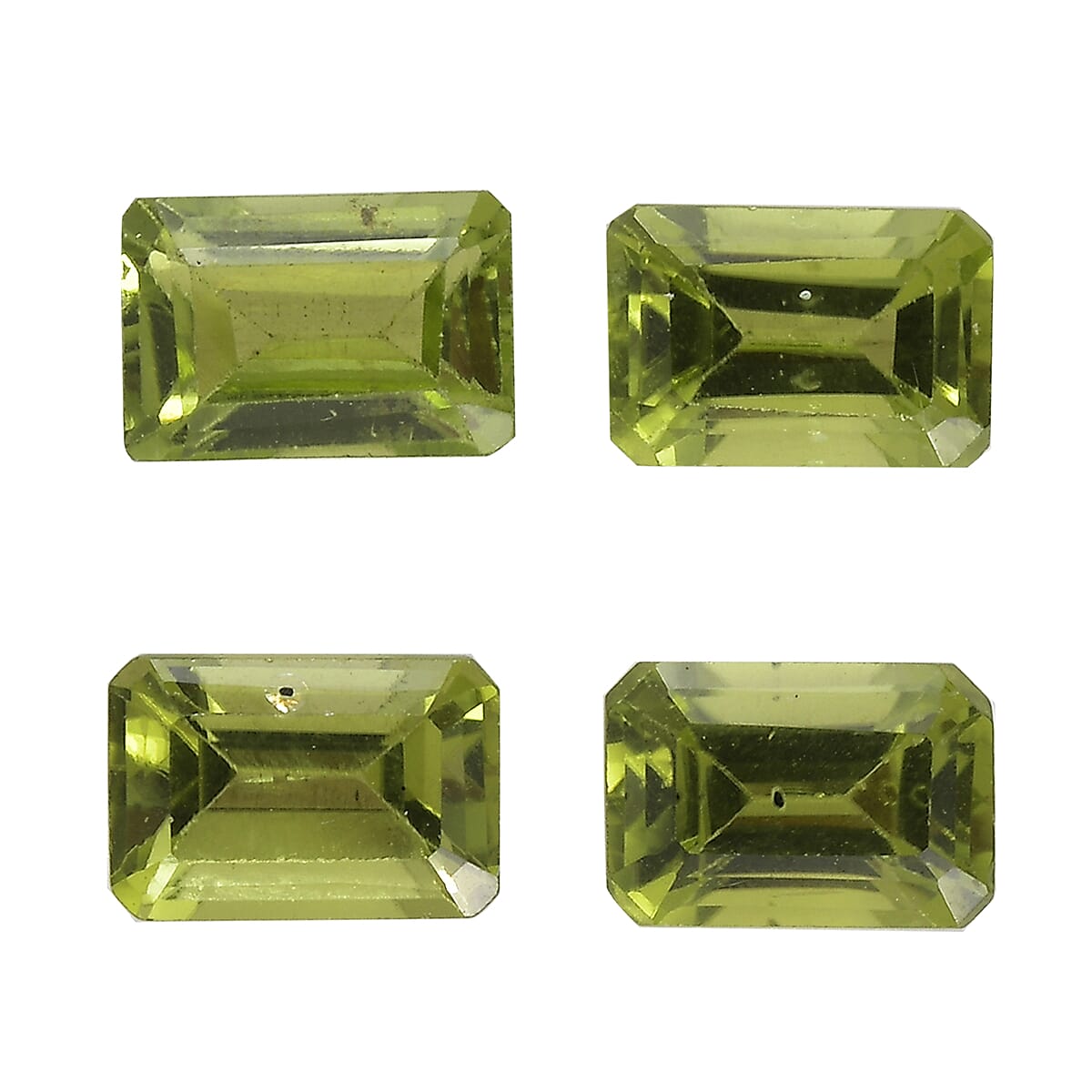 Premium Peridot Set of 4 (Oct 6x4mm) 2.41 ctw Loose Gemstone