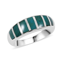 Multi Gemstone Green Ring in Sterling Silver (Size 10.0) 0.60 ctw