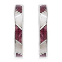 Peruvian Artistry Multi Gemstone White and Purple 1.15 ctw Earrings in Sterling Silver