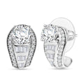 D'Joy Moissanite 2.80 ctw Earrings in Rhodium Over Sterling Silver - Sticky add to cart bar