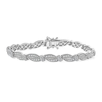 D'Joy Diamond Bracelet in Rhodium Over Sterling Silver (7.25 In) 2.00 ctw