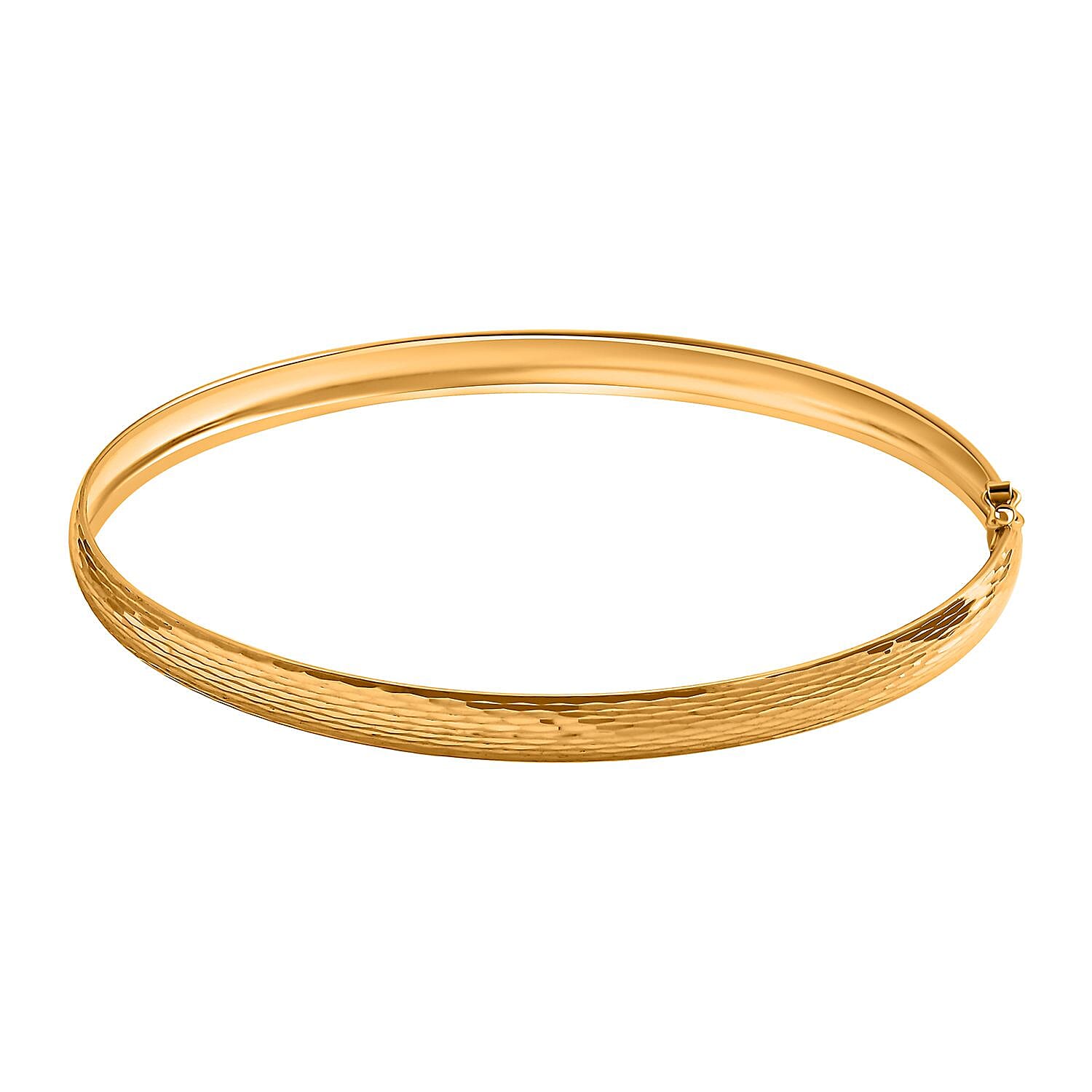 Texture Bangle Bracelet in 22K Yellow Gold (7.25 In) 5.35 Grams