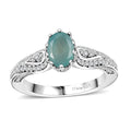 Grandidierite, White Zircon Crown Ring in Rhodium Over Sterling Silver (Size 10.0) 1.60 ctw - Sticky add to cart bar
