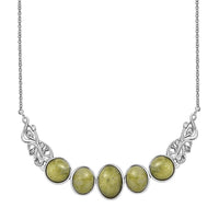 Karis Connemara Marble 22.60 ctw Verdant Grace Necklace in Platinum Bond 18 Inches