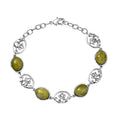 Karis Connemara Marble 13.10 ctw Claddagh Bracelet in Platinum Bond (7.25 In) - Sticky add to cart bar