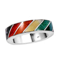 Multi Gemstones  Ring  Sterling Silver 0.62 ctw - Sticky add to cart bar