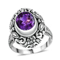 Bali Legacy Moroccan Rose Flower with Dragonfly Ring in Sterling Silver (Size 10.0) 4.60 ctw - Sticky add to cart bar